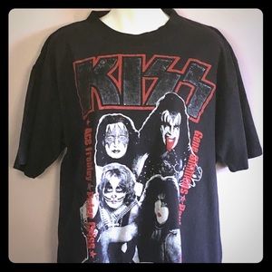 Vintage Bootleg KISS Concert T Shirt 96-97